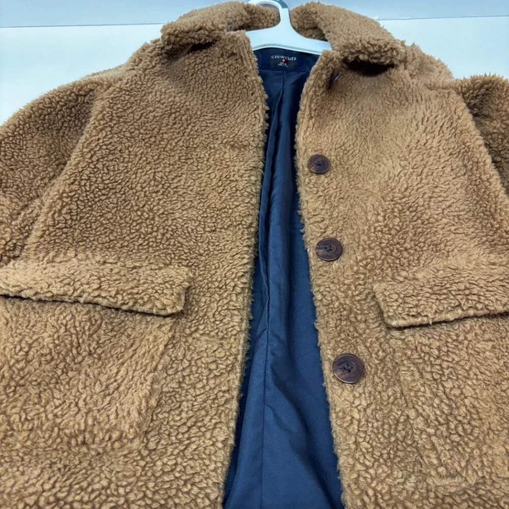 J.Crew  Girls' Teddy Sherpa coat - Worn 3 times - Picture 3 of 6